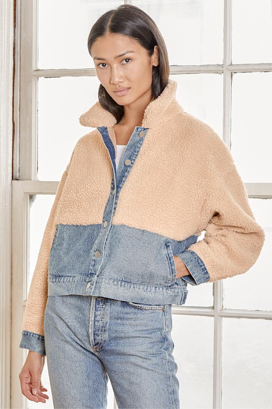 ジャケット・アウター cozy worldwide FUR DENIM JACKET cozy worldwide FUR DENIM JACKET
