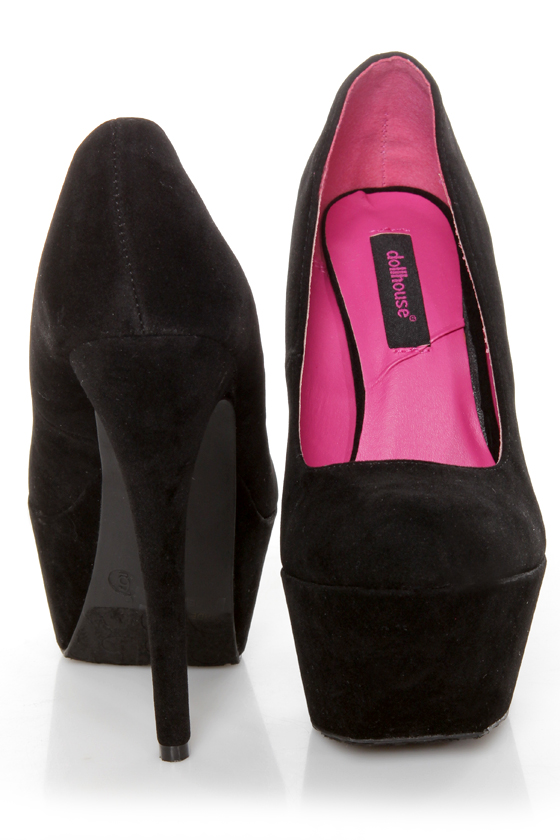 Dollhouse Kammy Black Super Platform Heels