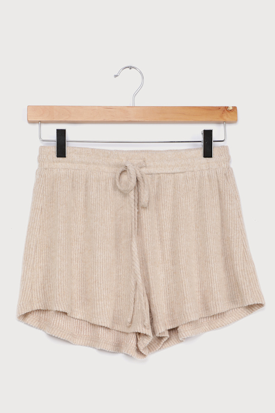 Heather Beige Shorts - Drawstring 