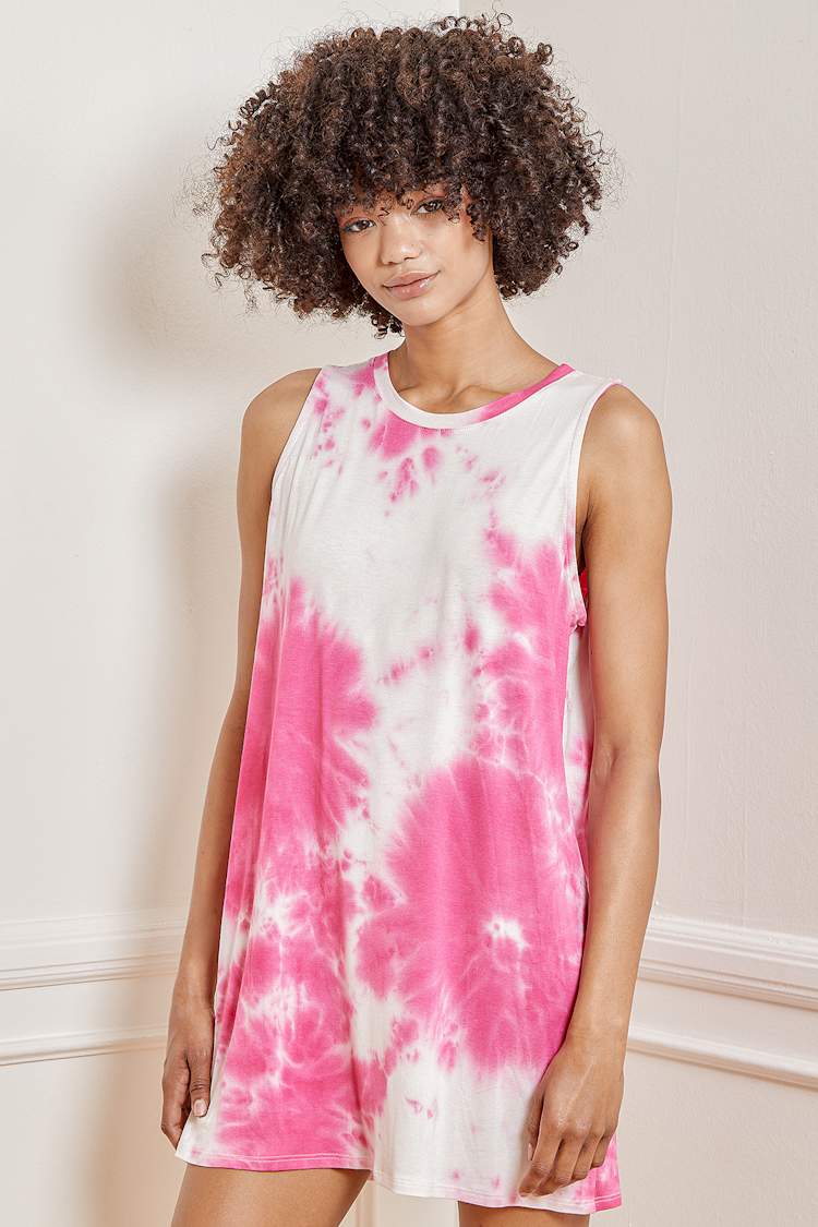 strapless open back dress Basic Linen Shift Dress Fuchsia – LF MARKEY