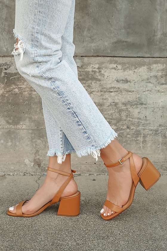 Brown High Heels - Nappa Leather Heels - High Heel Sandals - Lulus