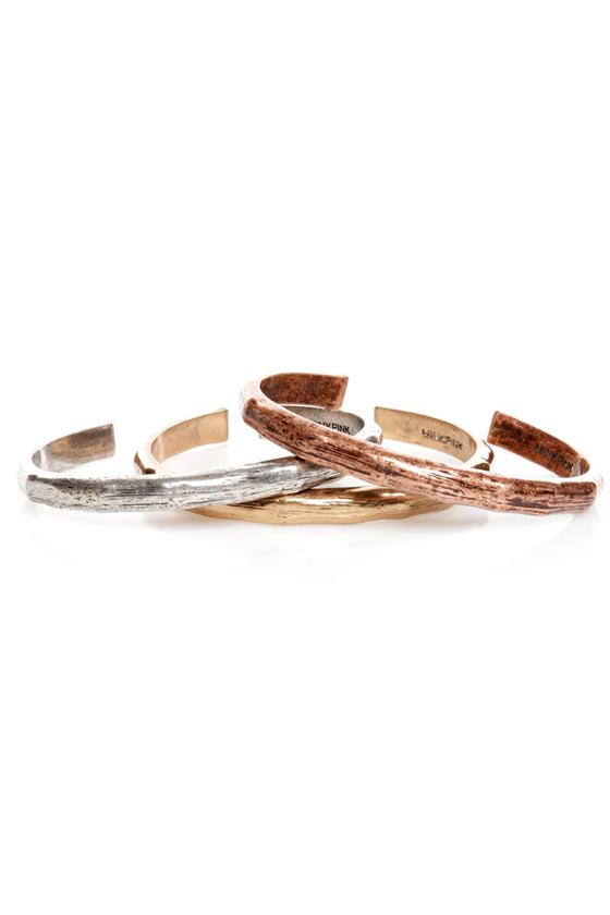 Mink Pink Three's a Charm Bangle Set