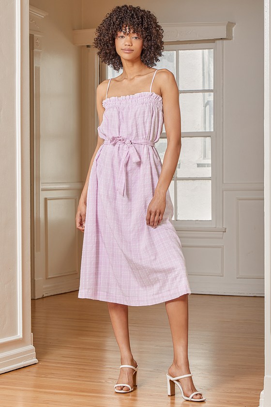 plaid ruffle dress