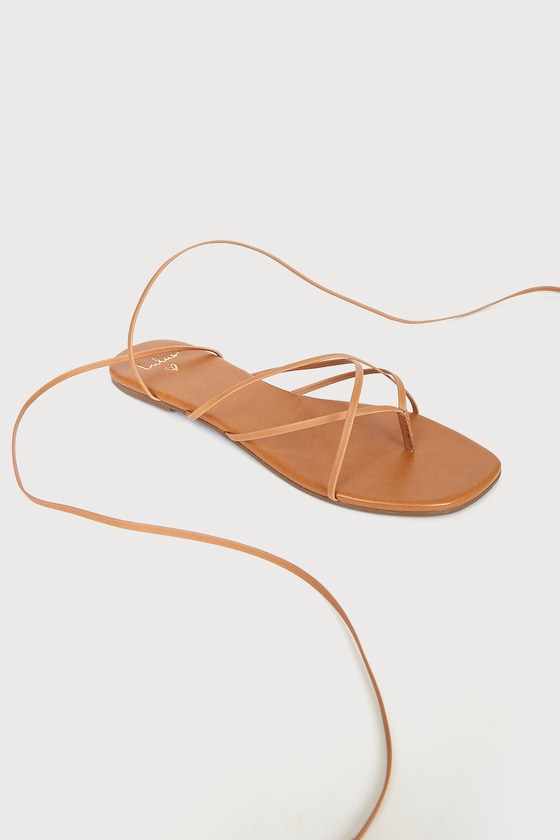 lulus willy cognac leather open toe clog sandals