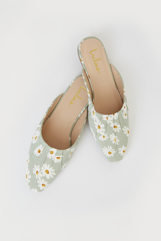 Foxy Square Mule Green Pop