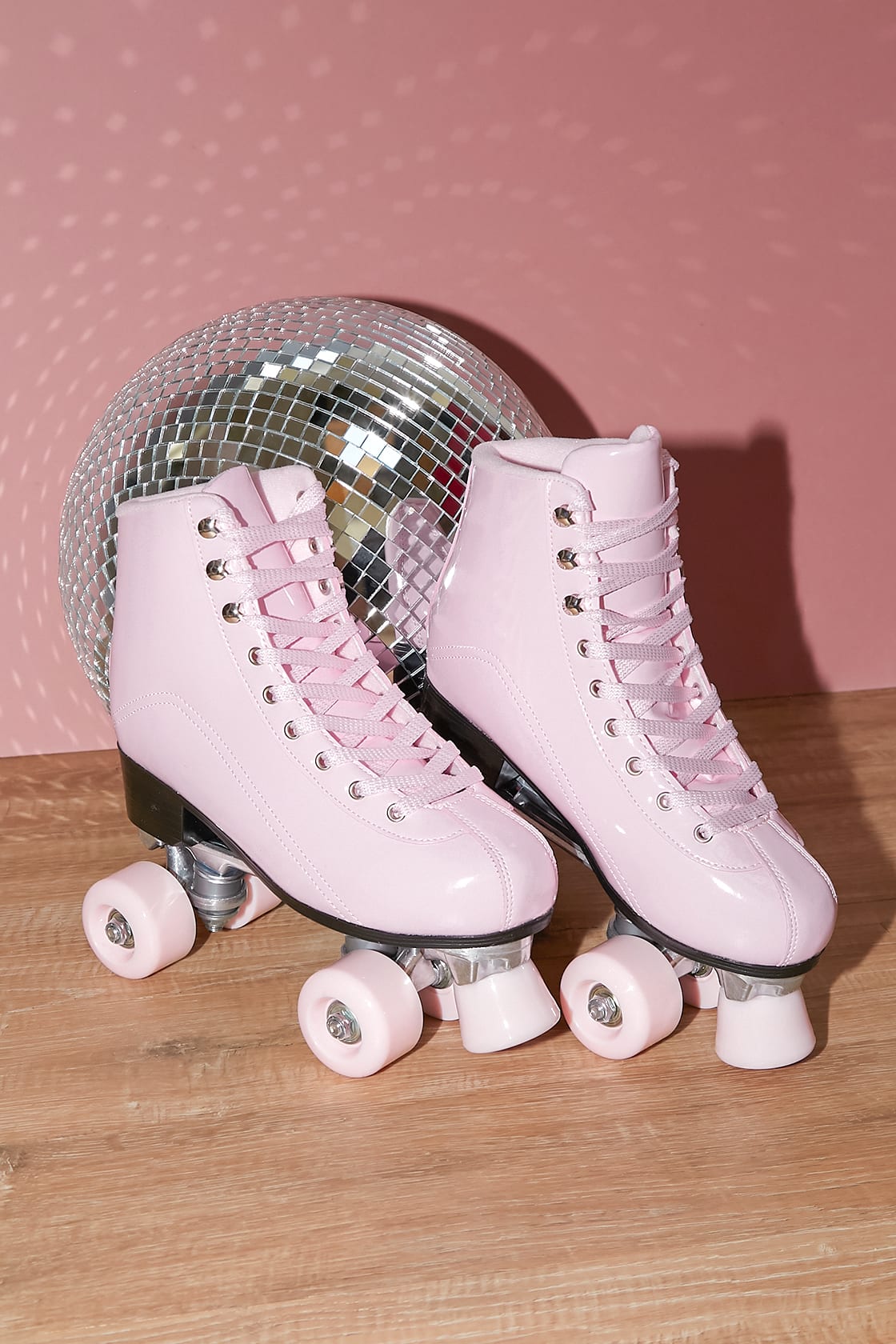 Megyn Pink Patent Quad Roller Skates