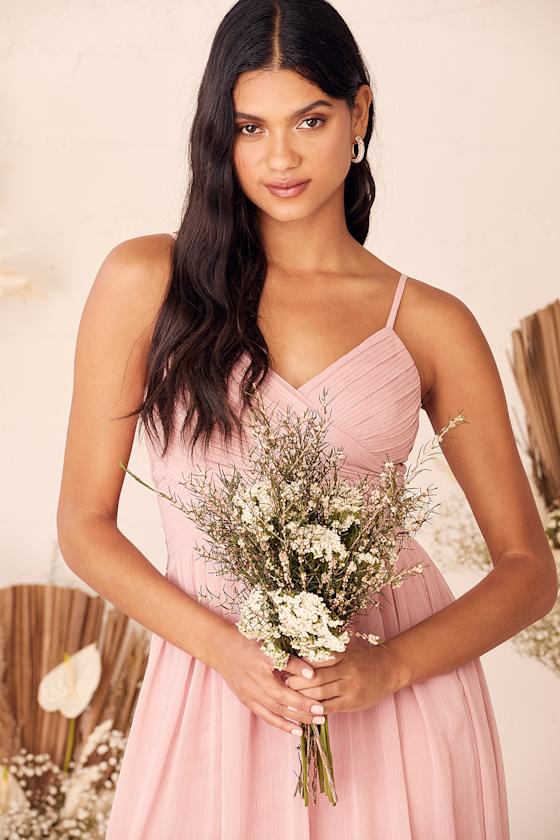 Romance is Calling Rose Pink Pleated Sleeveless Maxi Dress 6