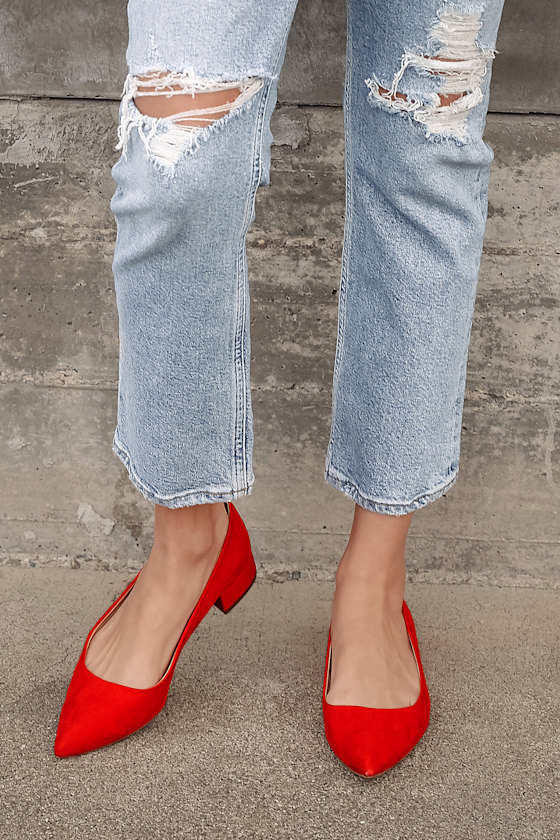 pointed low heels