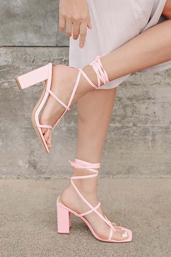 cute light pink heels