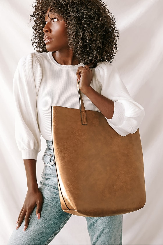 Tote bag Lulu PM Brown & Brown Leather