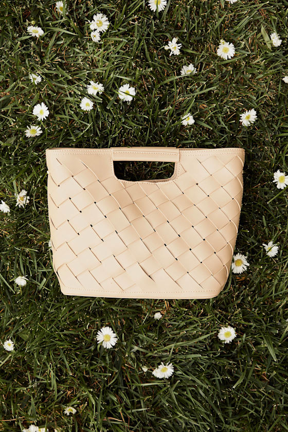 Dream Weaver Beige Woven Handbag 1