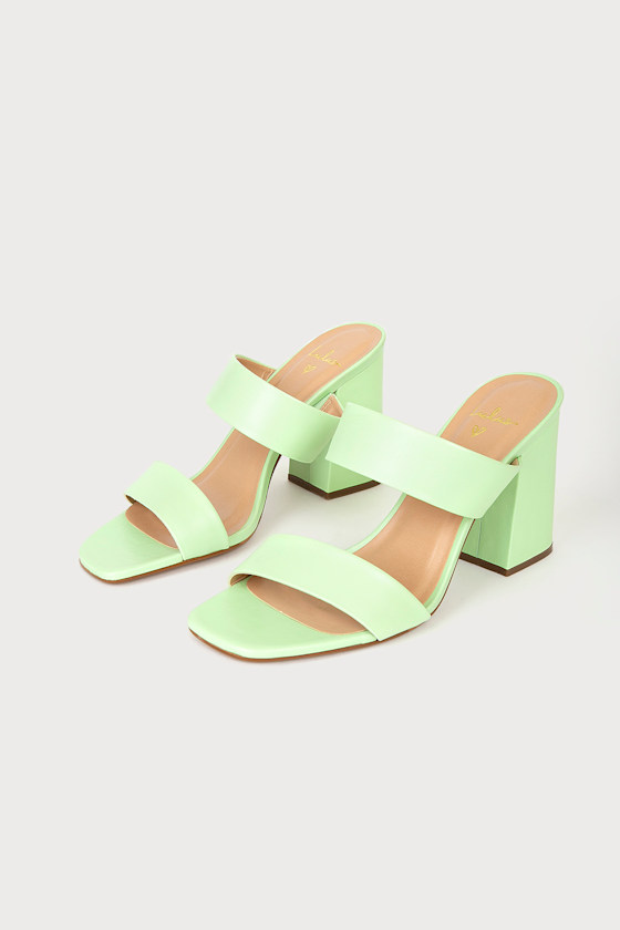 Tierra Mint Nappa Leather High Heel Sandals 2