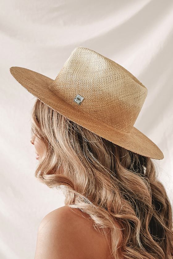 Maya Beige Ombre Straw Panama Hat 1