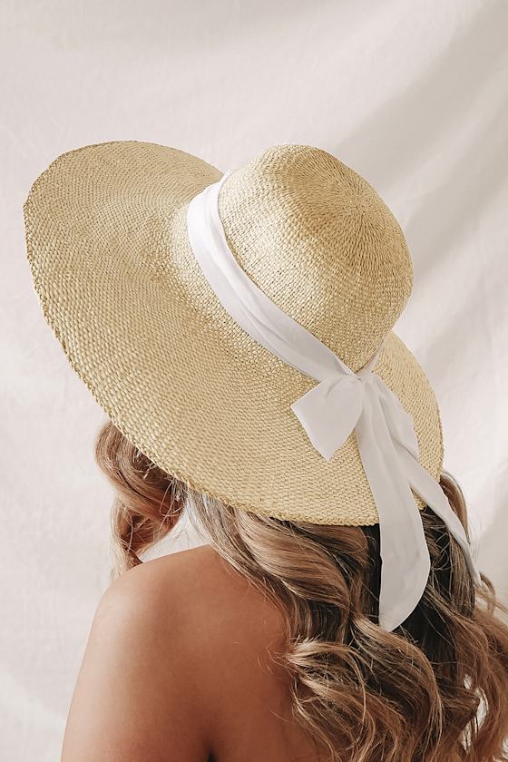 Sunshine on My Mind Beige Floppy Straw Sun Hat 1