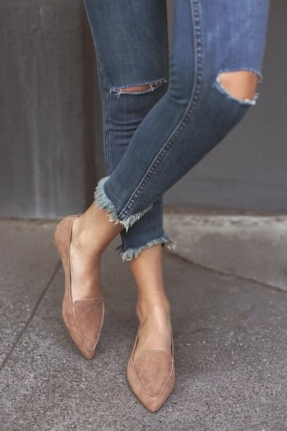 womens black pointed toe loafers