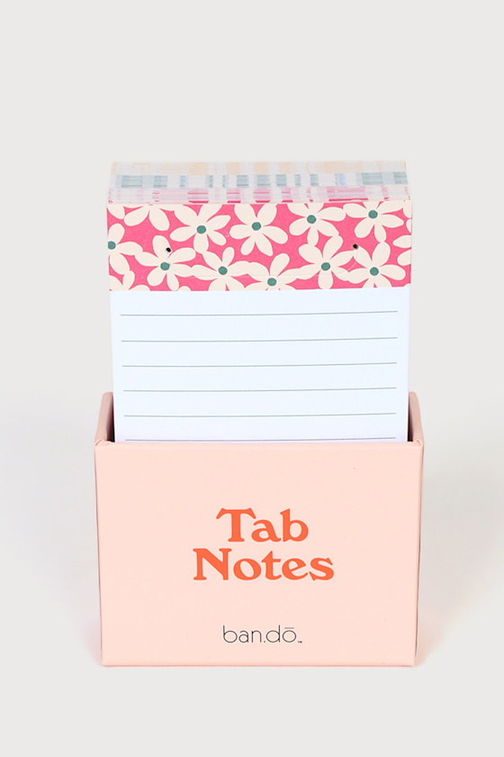 Take Note! Pink Floral Print Tab Notes 4