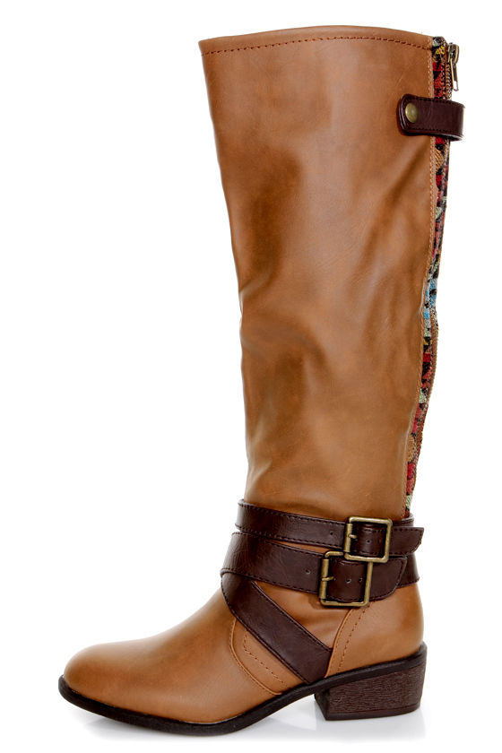 Pink & Pepper Racer Medium Brown Belted Riding Boots - $79.00 - Lulus