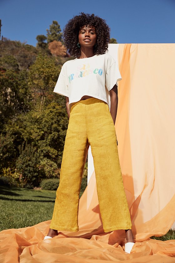 San Francisco Ivory Cropped Graphic Tee 8