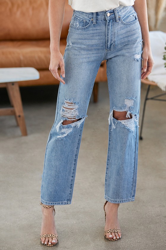 high rise dad pants