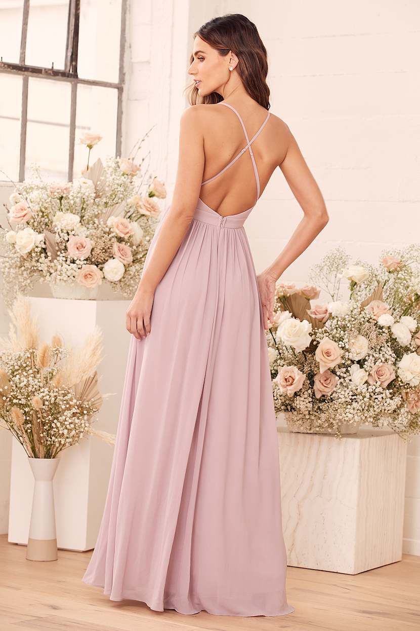 Dusty Lilac Maxi Dress - Chiffon Maxi Dress - Pleated Maxi Dress - Lulus Dusty Lilac Maxi Dress - Chiffon Maxi Dress - Pleated Maxi Dress - Lulus