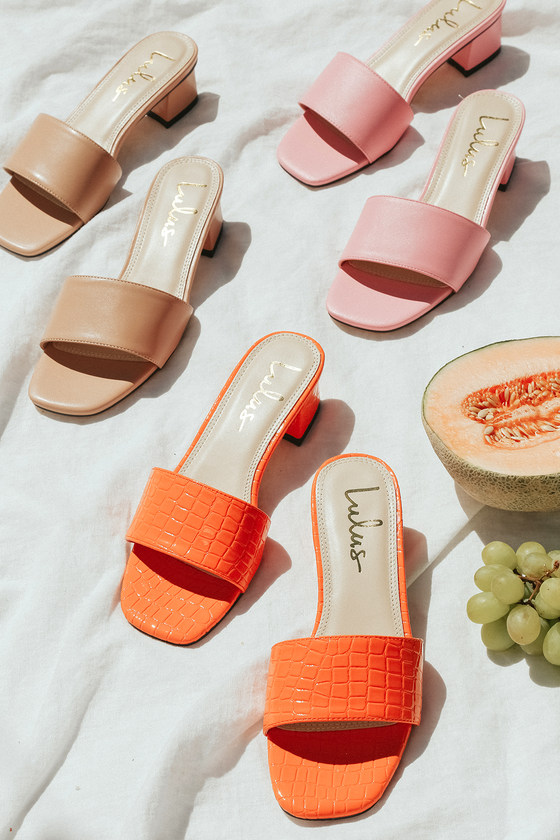 orange croc slides