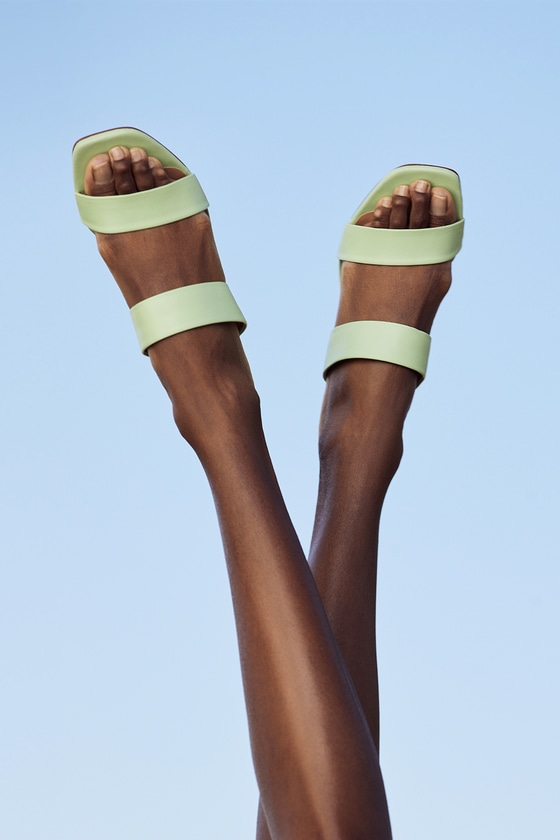 mint blue sandals