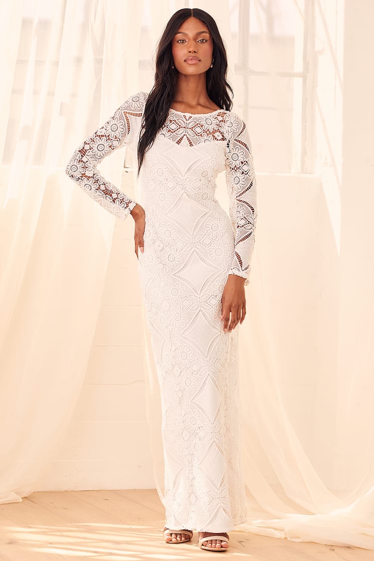 Crochet Lace Maxi Dress