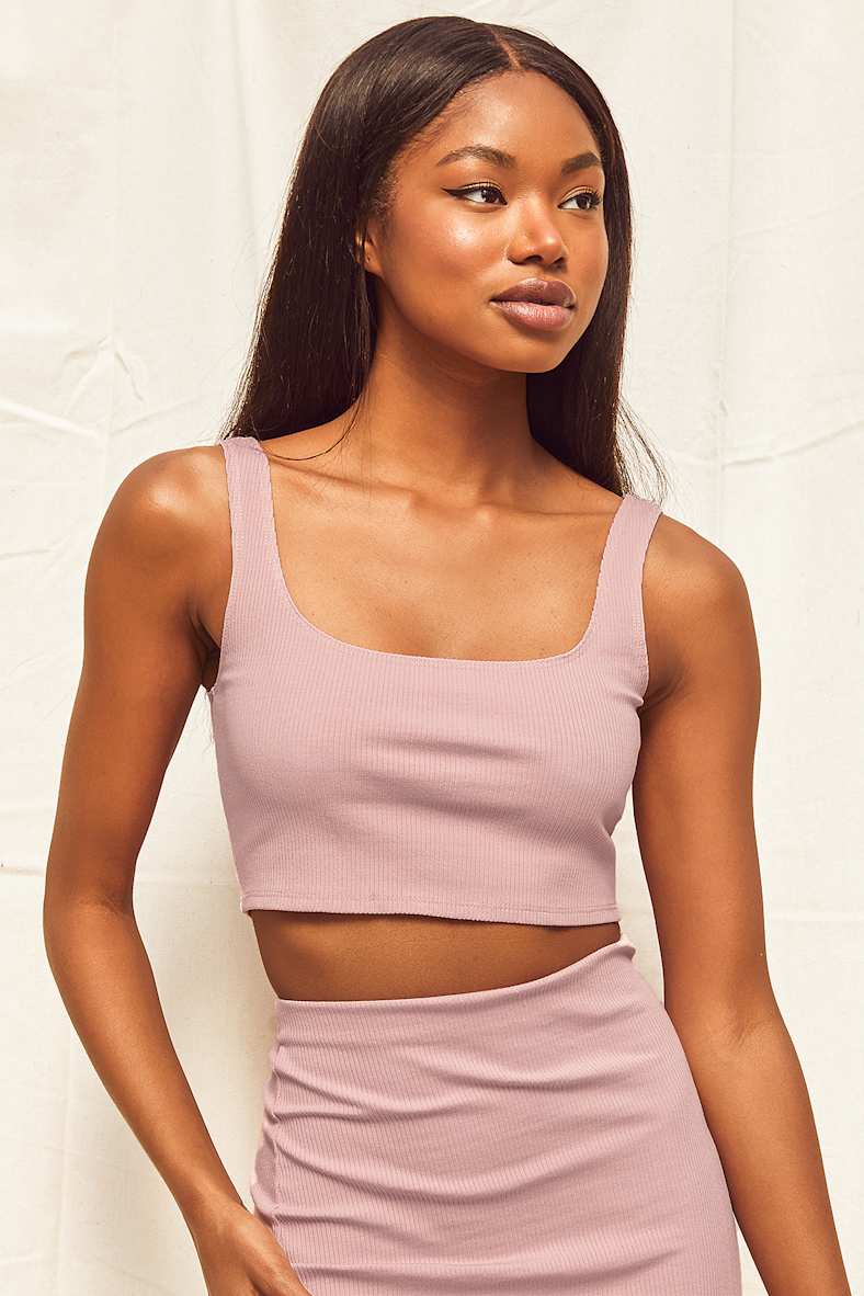 Set For Life Blush Pink Ribbed Bodycon Two-Piece Dress