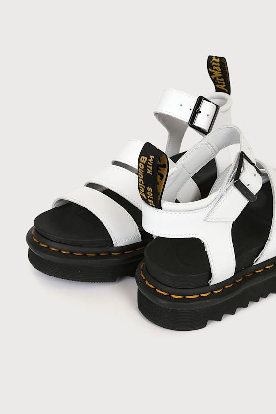 Dr. Martens Blair - White Gladiator Sandals - Leather