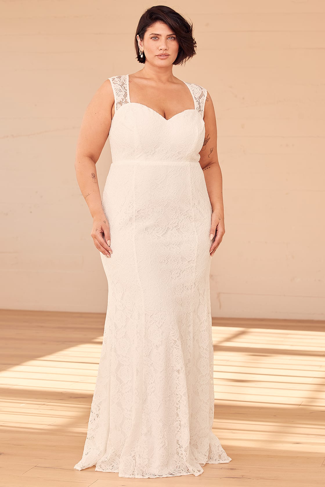Cheap Lace Plus Size Wedding Dress