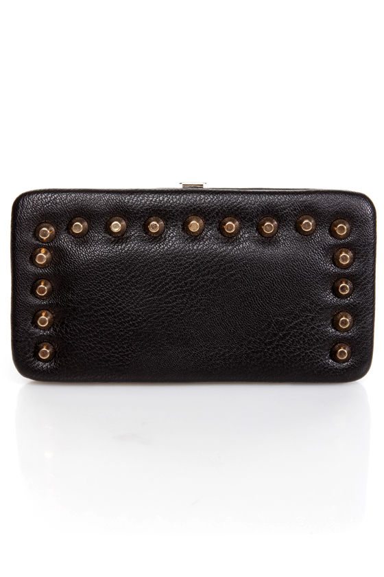 Cute Studded Wallet Black Wallet 26.00 Lulus