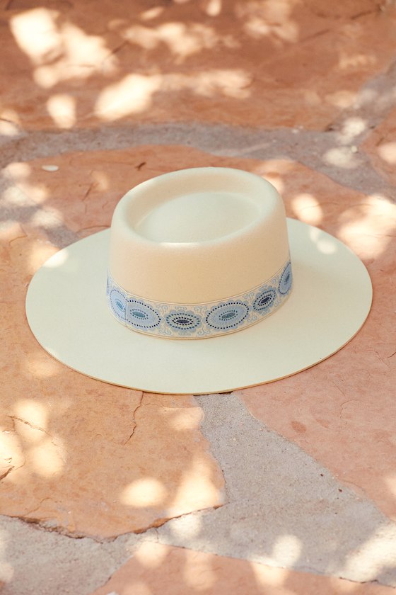 Azure Lolita Ivory Boater Hat 5