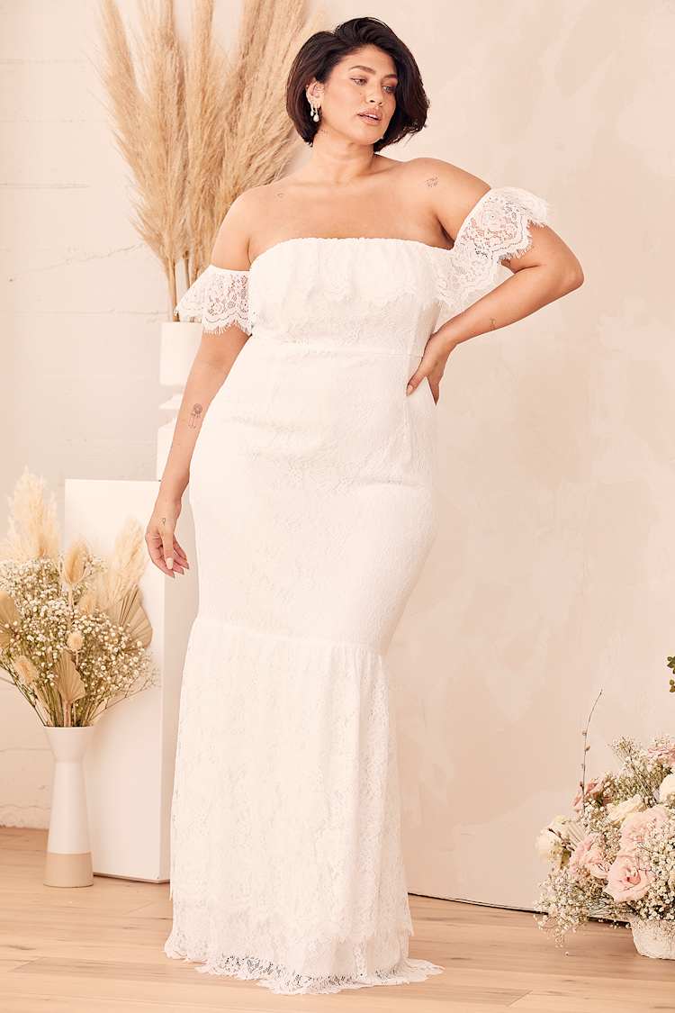 purple lace backless dress Queen of the Polka Dots Maxi Dress - White and Black, Medium | Hazel and Olive main image 1