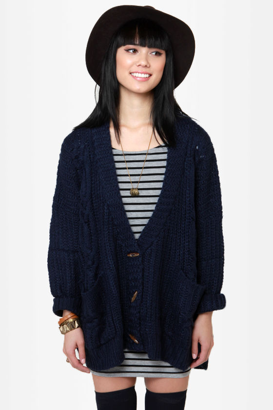 Navy blue cardigan sweater for misses black hoco videos