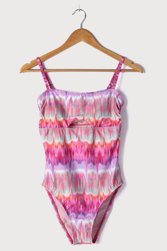 Pink Swimsuit Cutout Swimsuit OnePiece Swimsuit Lulus