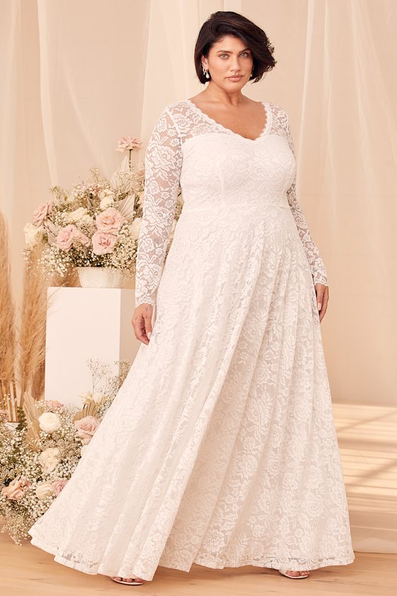 Everything I Hoped For White Floral Lace Long Sleeve Maxi Dress 5