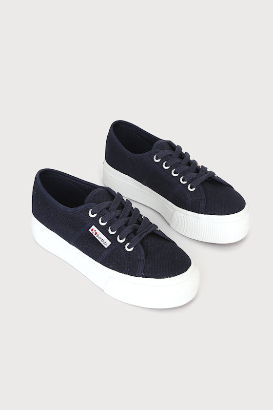 2790 ACOTW Navy Blue Platform Sneakers 3