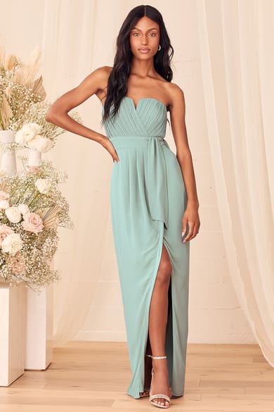 27+ Satin Sage Green Bridesmaid Dresses