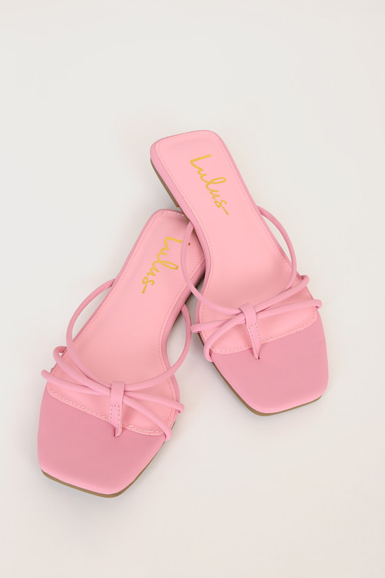 Akiko Pink Flat Thong Sandals 1