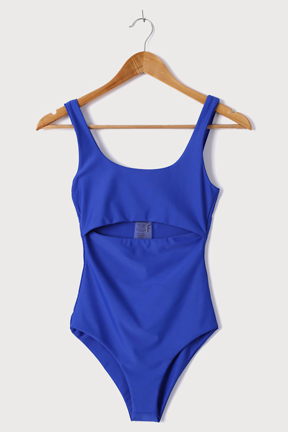 Royal Blue Swimsuit Cutout Swimsuit OnePiece Swimsuit Lulus
