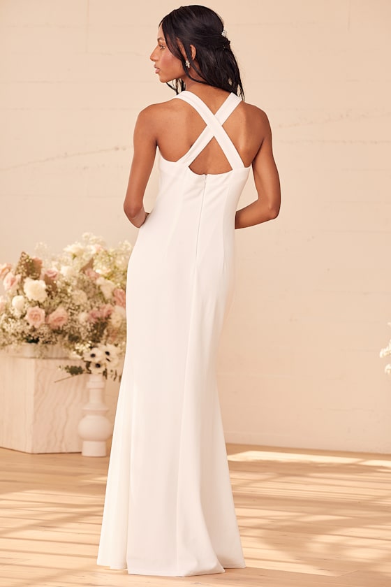 Pure Romance White Mermaid Maxi Dress - thumbnail 4
