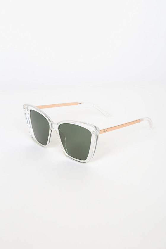 Aloha Fox Clear Oversized Cat-Eye Sunglasses 1