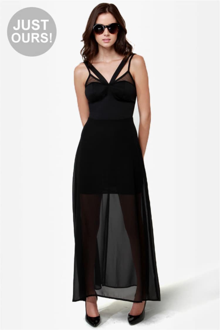 knee length dresses for ladies Careless Memories Expose Mesh Panel Dress by Another Girl S main image 1