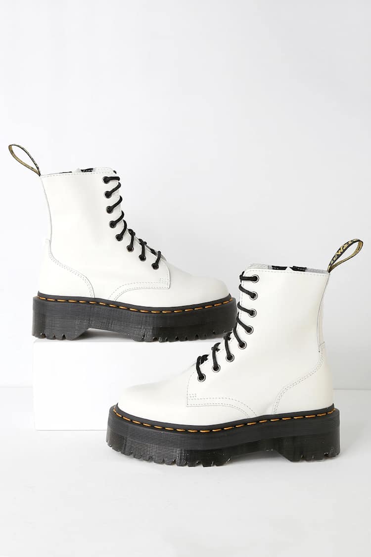 Dr. Martens Jadon White Eight Eye Boots Sz 9 Dr. Martens | Shoes | New Dr Martens Jadon 8eye White Boot  main image 4