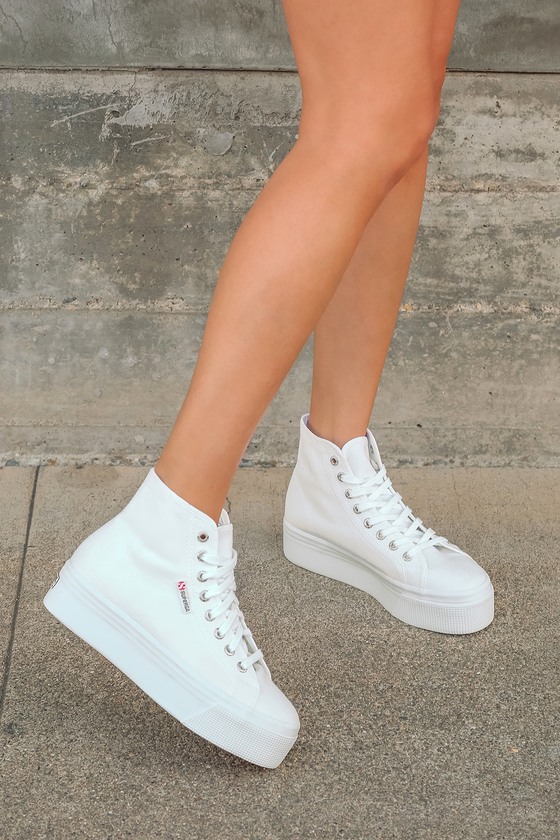 2705 embroidered platform high top sneaker