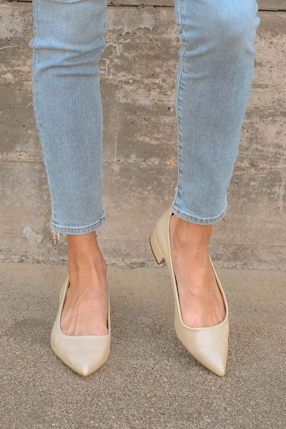pointed low heels