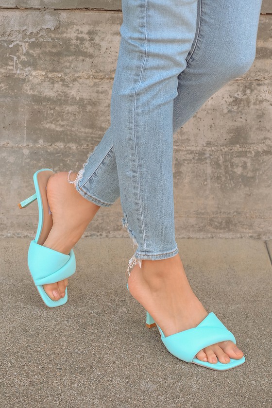 turquoise shoes and sandals