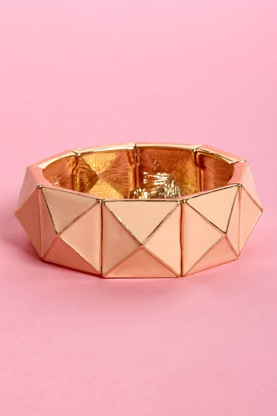 Cute Peach Bracelet Stretch Bracelet Pink Bracelet 17.00 Lulus