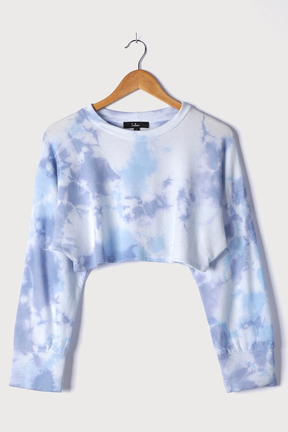 blue tie die sweatshirt