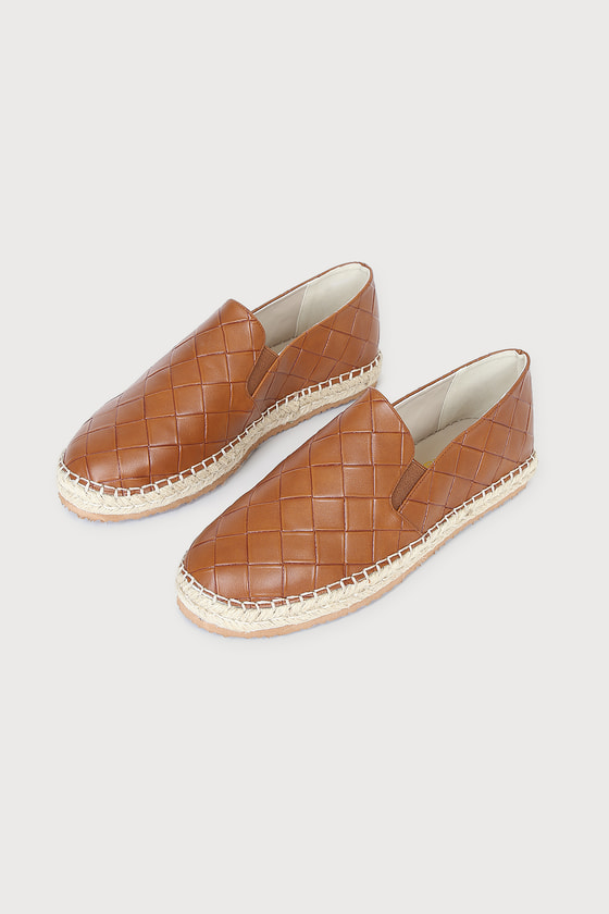 brown slip on flats